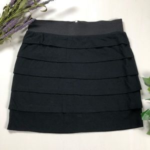 Express Black Layered Skirt